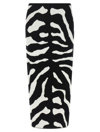 Zebra intarsia skirt