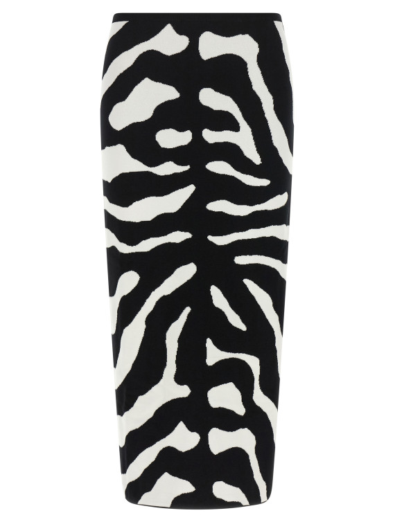 Юбка миди MOSCHINO Zebra intarsia skirt (A018155061555) #1