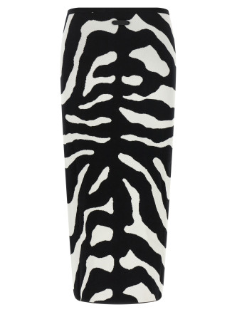 Юбка миди MOSCHINO Zebra intarsia skirt (A018155061555) #
