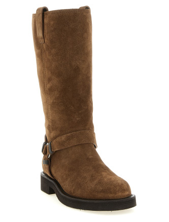 Сапоги BRUNELLO CUCINELLI Monile suede boots (MZSFG3408C9773) #