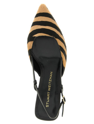 Низкие каблуки STUART WEITZMAN Vinnie pony hair slingbacks (SO410Z6F) #