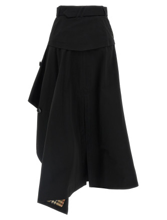 Юбка миди BURBERRY Trench skirt (8129543BLACK) #