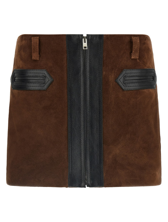 Мини-юбка MARNI Leather skirt (GOMX0848QUULV89400M72) #1