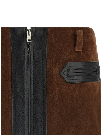 Мини-юбка MARNI Leather skirt (GOMX0848QUULV89400M72) #
