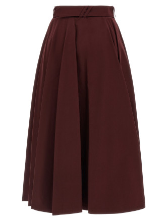 Юбка миди BURBERRY Gabardine trench coat skirt (8130327VINEYARDRED) #