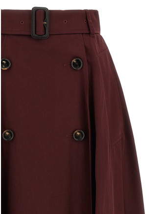 Юбка миди BURBERRY Gabardine trench coat skirt (8130327VINEYARDRED) #