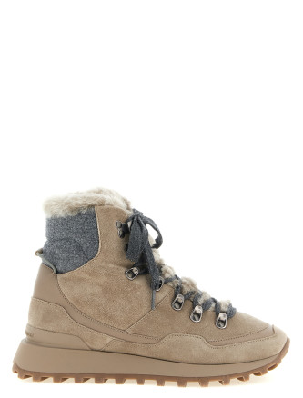 Ботильоны BRUNELLO CUCINELLI Lace-up ankle boots with hooks