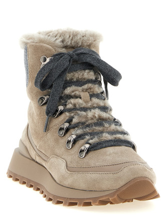 Ботильоны BRUNELLO CUCINELLI Lace-up ankle boots with hooks (MZSFG3377C5859) #