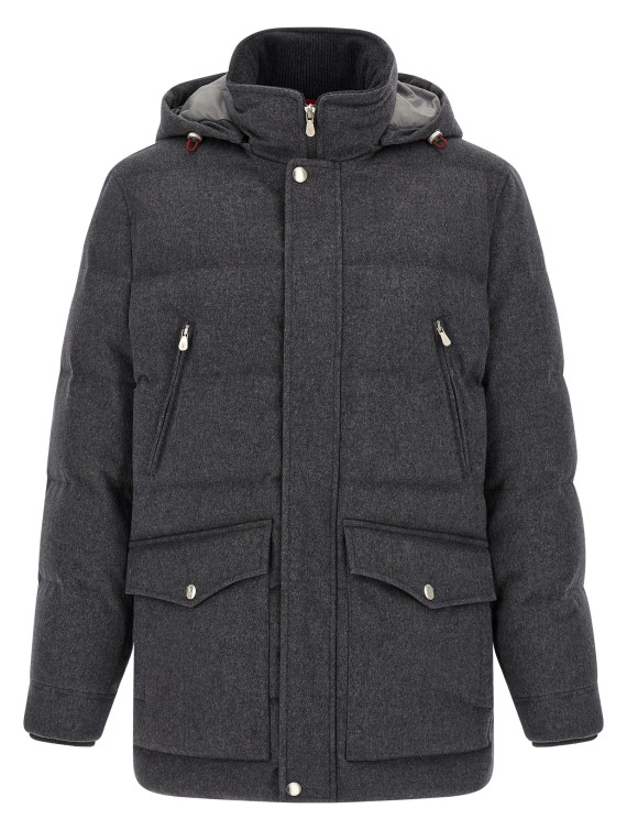 Парка BRUNELLO CUCINELLI Membrane wool flannel parka (MM4701823CLL69) #1
