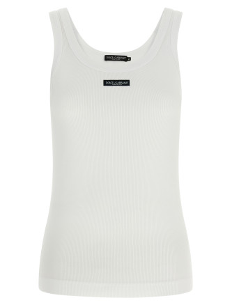 Повседневный топ DOLCE & GABBANA Logo patch tank top