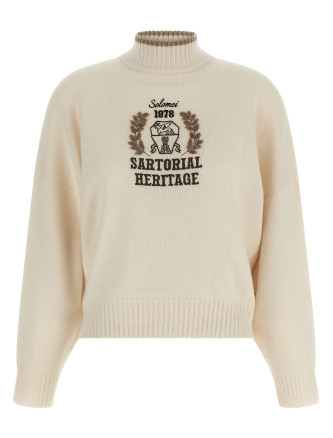 Свитер BRUNELLO CUCINELLI Heraldic embroidery sweater