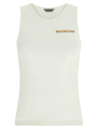 Повседневный топ BALENCIAGA Logo embroidery tank top