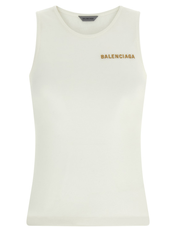 Повседневный топ BALENCIAGA Logo embroidery tank top (A000JDT34659000) #1