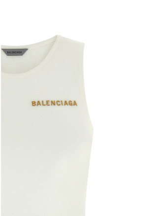 Повседневный топ BALENCIAGA Logo embroidery tank top (A000JDT34659000) #