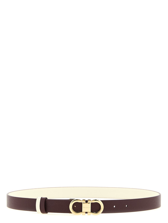 'Doppio Gancini' reversible belt (790104PLUM) #1