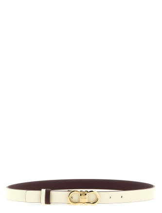 'Doppio Gancini' reversible belt (790104PLUM) #