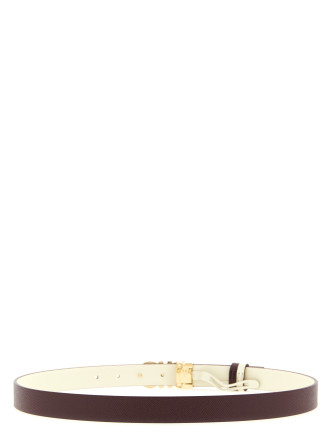 'Doppio Gancini' reversible belt (790104PLUM) #