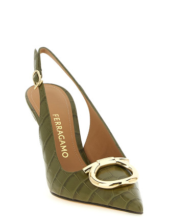 Высокие каблуки FERRAGAMO 'Sara' (794993NEWOLIVE) #