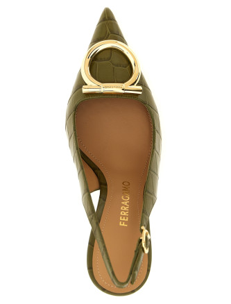 Высокие каблуки FERRAGAMO 'Sara' (794993NEWOLIVE) #