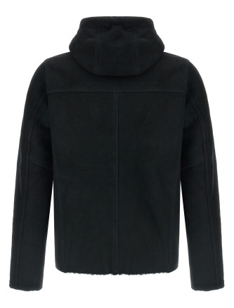 Худи GIORGIO BRATO Velour leather hoodie (GU27F26018MEVLNERO) #