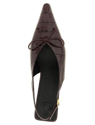 Каблуки средней высоты JACQUEMUS 'Les Slingbacks Cubisto B' (26HFOW00138BC07A21495) #