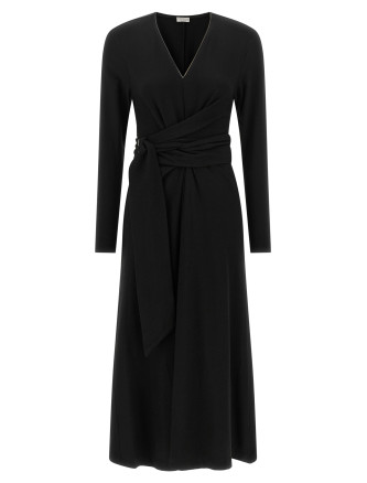 Платье миди BRUNELLO CUCINELLI 'Shiny Collar'