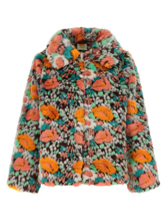 Шуба FARM RIO Faux fur floral pattern