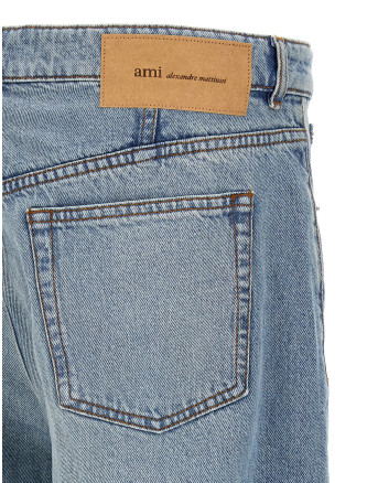 Джинсы AMI PARIS Wide leg jeans (HTR919DE0046480) #