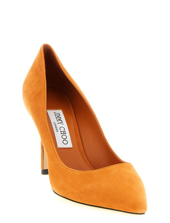 Высокие каблуки JIMMY CHOO 'Romy' (ROMY85KDUSUNSETORANGE) #