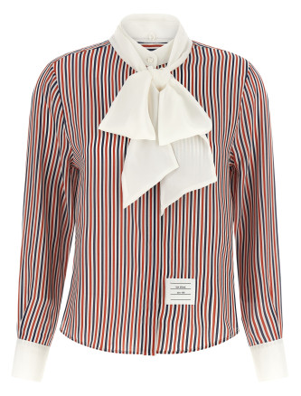 Рубашка THOM BROWNE Removable lavallière collar shirt