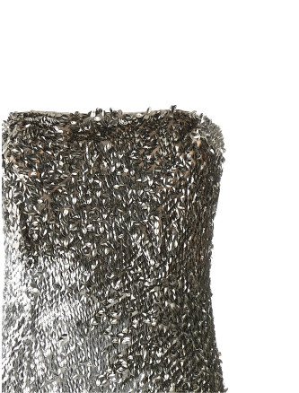 Платье миди ELISABETTA FRANCHI Metallic tulle dress (AB02067E2360) #