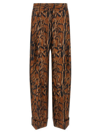 Брюки ALBERTO BIANI Lynx print pants