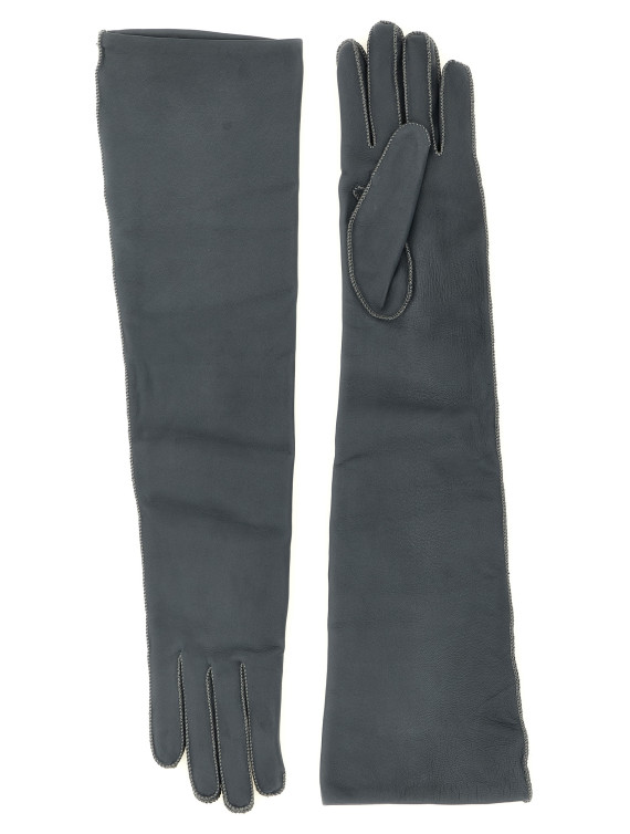Перчатки AGNONA Long leather gloves (MY100700P080QK76) #1