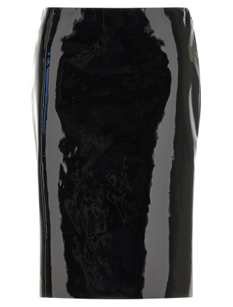 Юбка миди FERRAGAMO Patent skirt