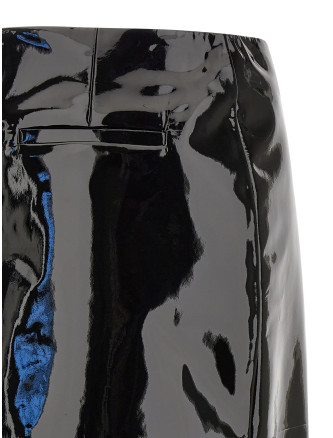 Юбка миди FERRAGAMO Patent skirt (793103BLACK) #