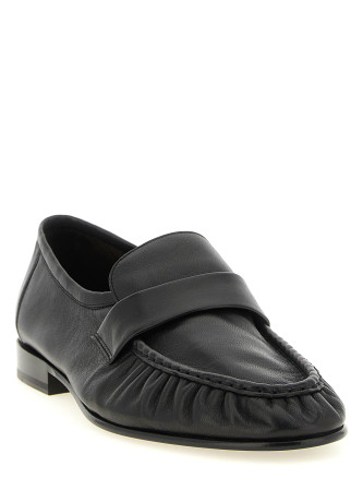 Лоферы THE ROW 'Soft Mocassino' (F2018SN60BLK) #