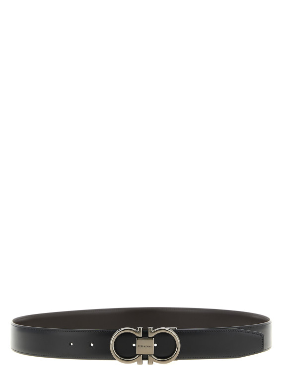 Ремень FERRAGAMO 'Double Gancini' (694531NERO) #1