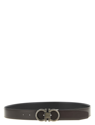Ремень FERRAGAMO 'Double Gancini' (694531NERO) #
