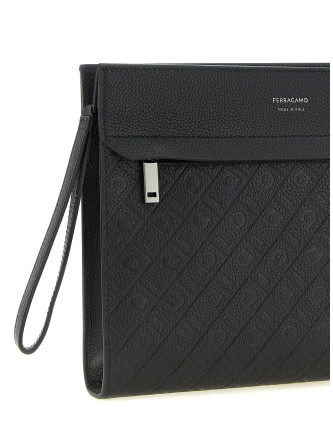 Клатч FERRAGAMO 'Ferragamo Monogram' (793960NERO) #