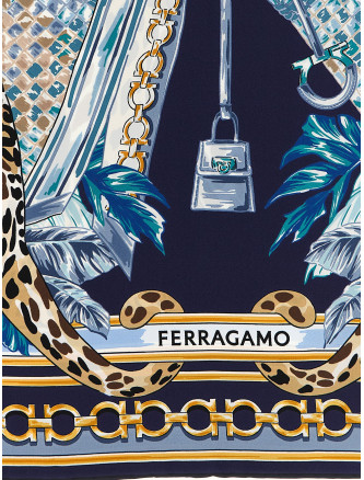 Шарф FERRAGAMO 'Felindra' (795094BLUE) #