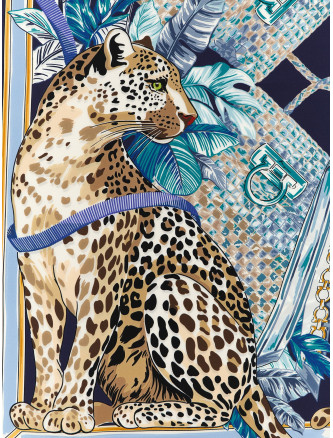 Шарф FERRAGAMO 'Felindra' (795094BLUE) #