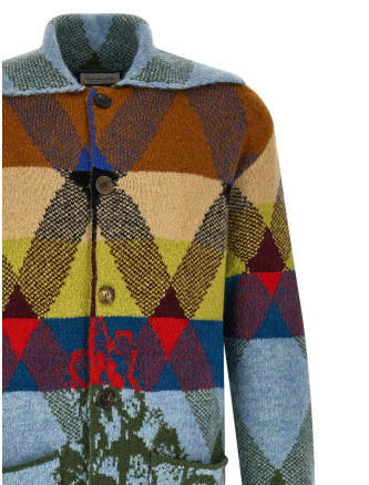 Кардиган DRIES VAN NOTEN Patchwork intarsia cardigan (2620212344740514) #