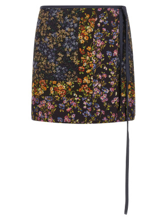 Мини юбка DRIES VAN NOTEN Patchwork wrap skirt