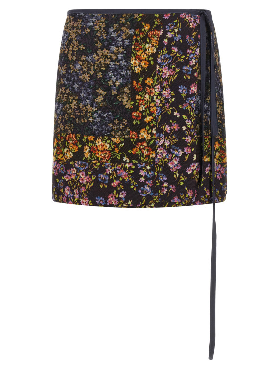 Мини-юбка DRIES VAN NOTEN Patchwork wrap skirt (2620106004049978) #1