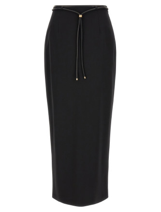 Макси юбка AGNONA Skirt with drawstring belt