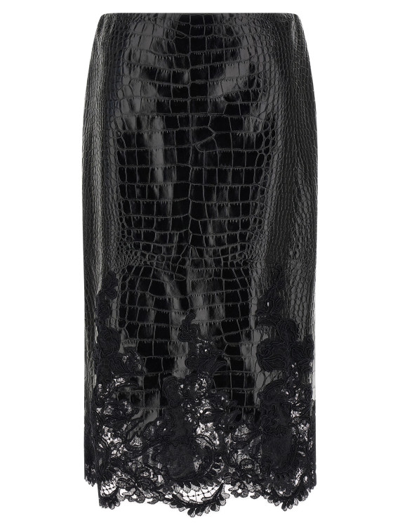 Юбка ERMANNO SCERVINO Coconut print sheath skirt with lace (D492O766APKIJ95708) #1
