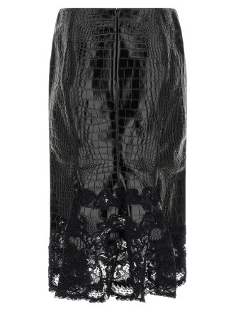 Юбка ERMANNO SCERVINO Coconut print sheath skirt with lace (D492O766APKIJ95708) #