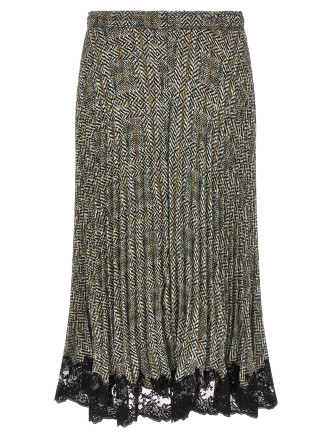 Юбка миди ERMANNO SCERVINO Pleated skirt with lace (D492O375APWUKS4909) #