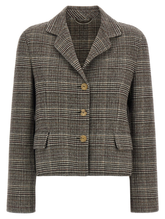 Жакет ERMANNO SCERVINO Blazer cropped Check (D496I301VCZLDG4900) #1