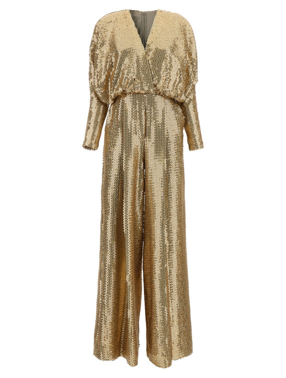 Комбинезон ELIE SAAB Sequin jersey jumpsuit (JU168NP26JF012GOLD) #1